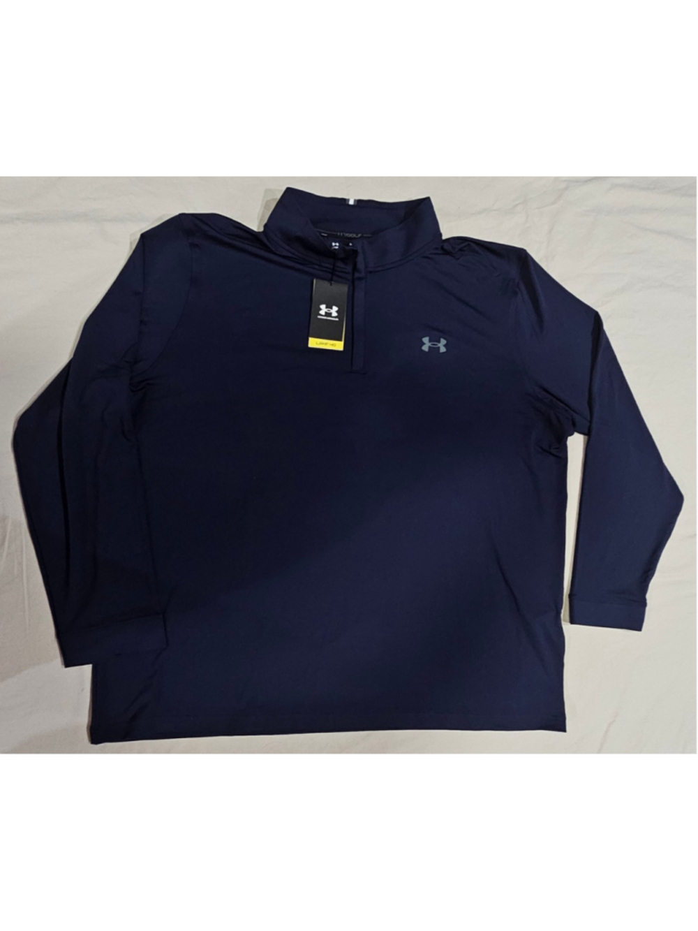 Men's Under Armour Playoff 1/4 Zip Long Sleeve Shirt Navy Blue 3XL
